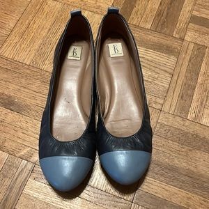 Blue ballet flats
